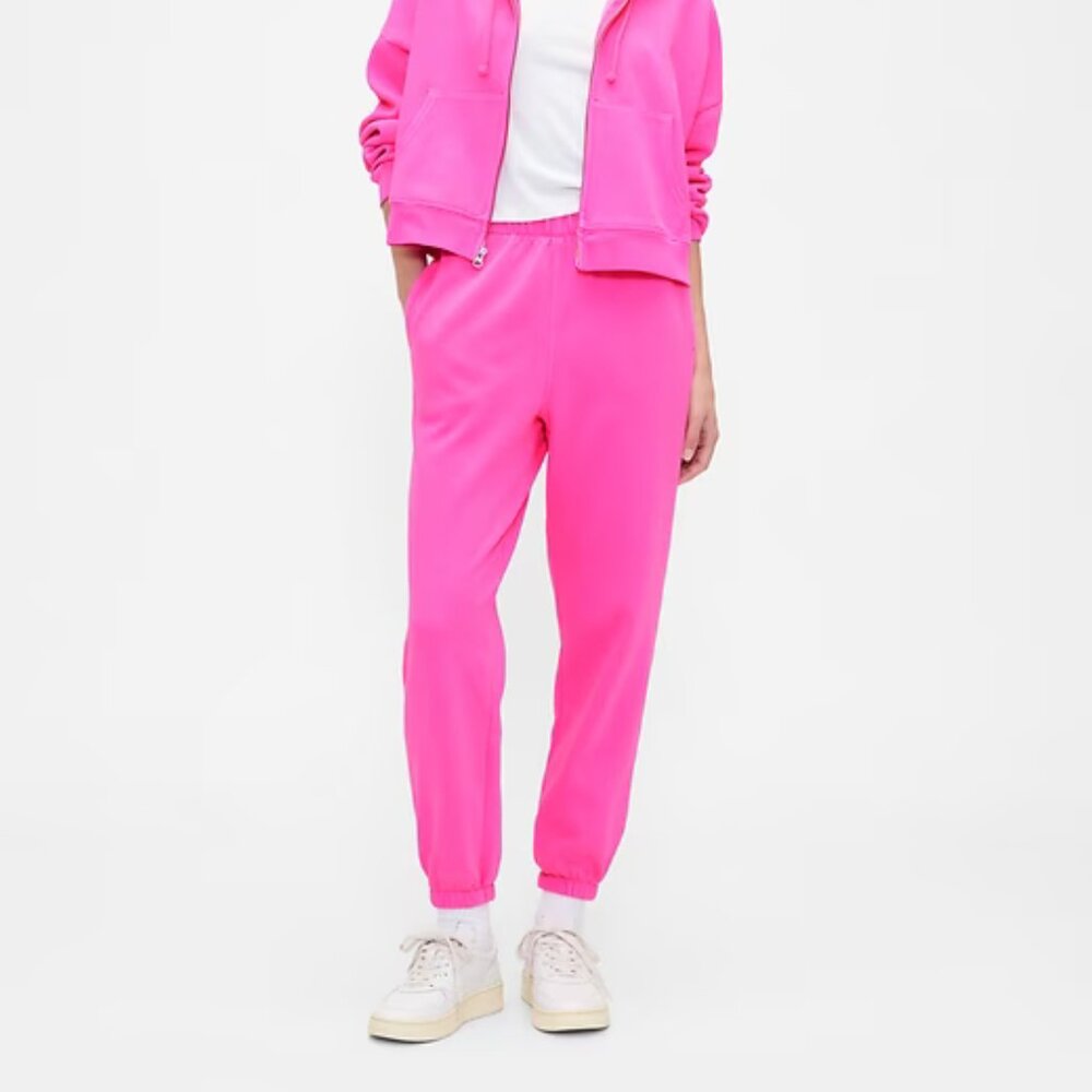 GAP Bright Pink Neon Fleece Joggers/NWT/S